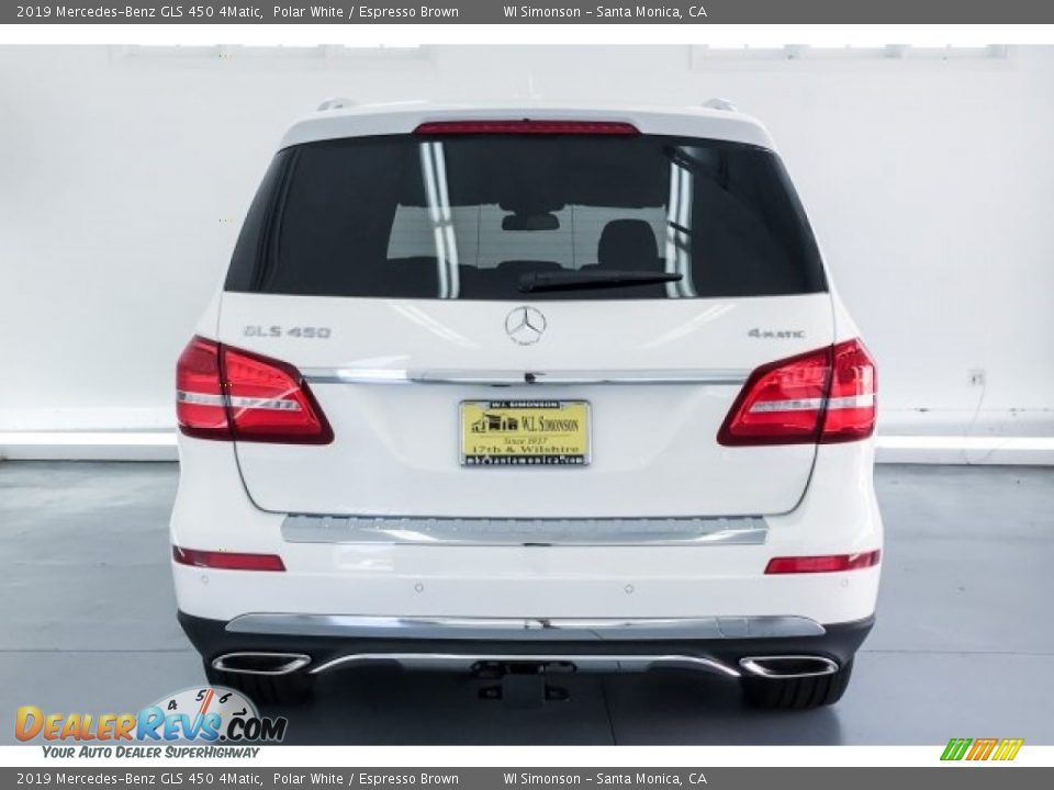 2019 Mercedes-Benz GLS 450 4Matic Polar White / Espresso Brown Photo #3