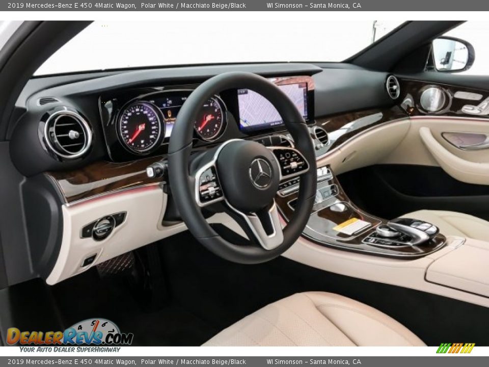 2019 Mercedes-Benz E 450 4Matic Wagon Polar White / Macchiato Beige/Black Photo #4