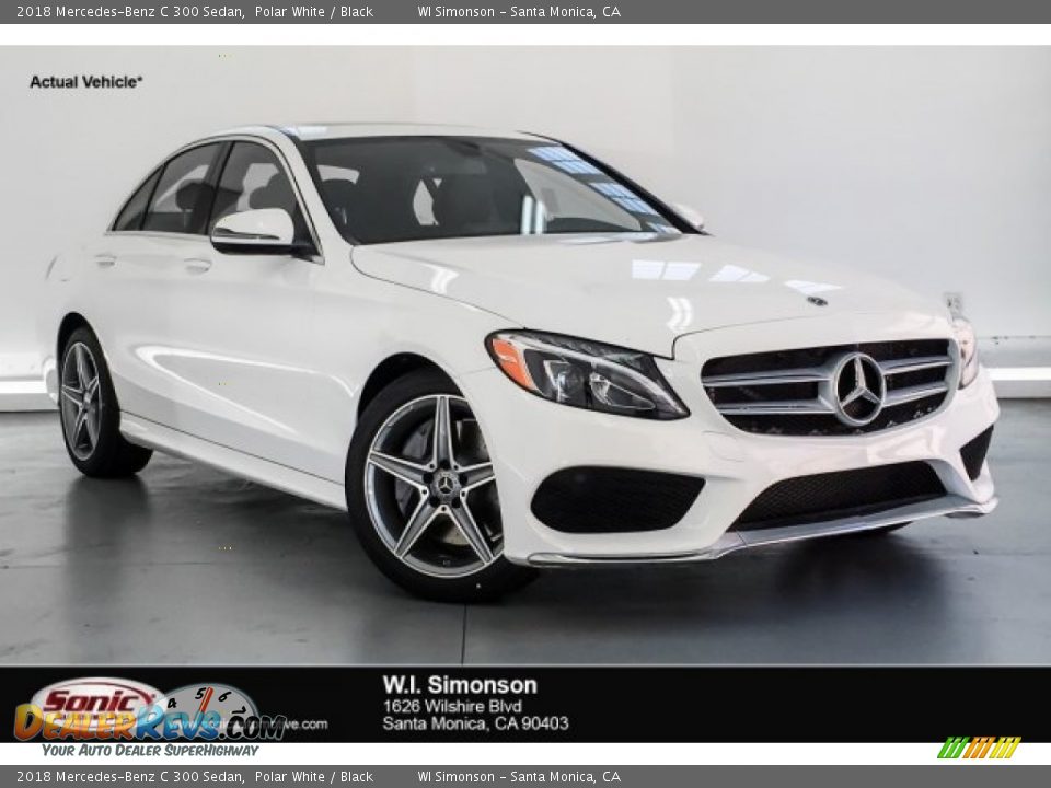 2018 Mercedes-Benz C 300 Sedan Polar White / Black Photo #1