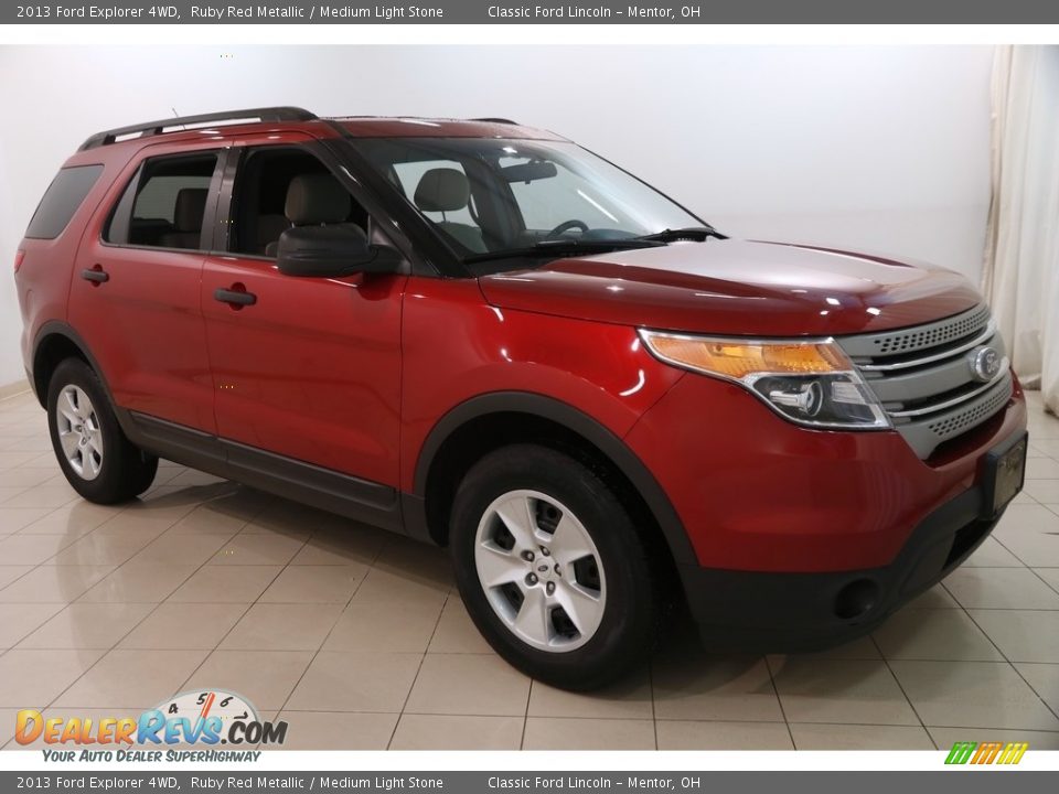 2013 Ford Explorer 4WD Ruby Red Metallic / Medium Light Stone Photo #1