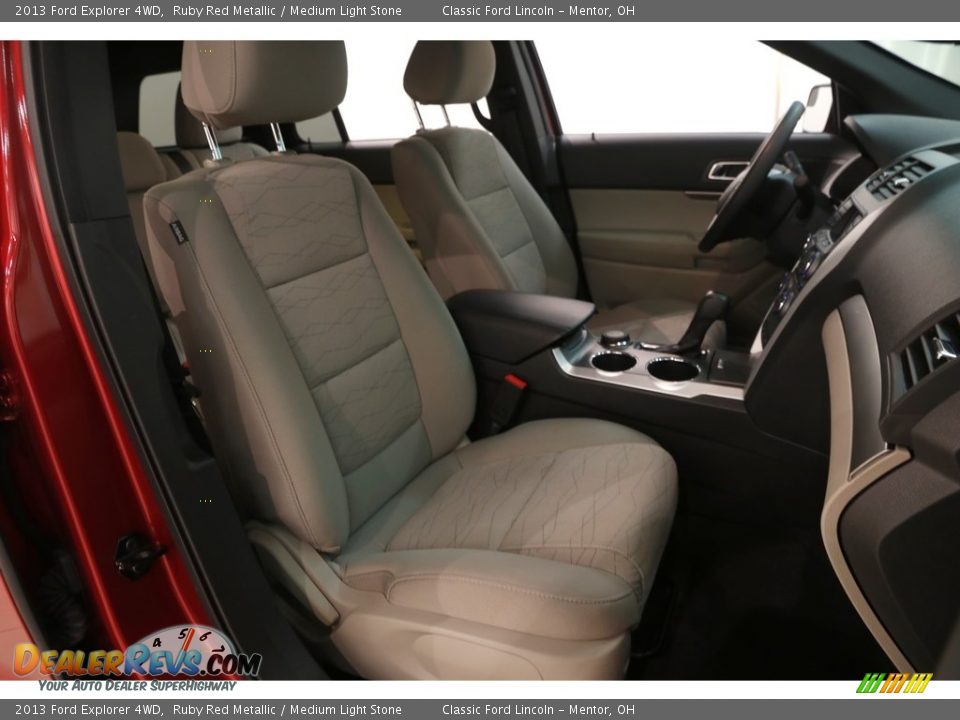 2013 Ford Explorer 4WD Ruby Red Metallic / Medium Light Stone Photo #12