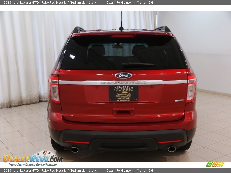 2013 Ford Explorer 4WD Ruby Red Metallic / Medium Light Stone Photo #16