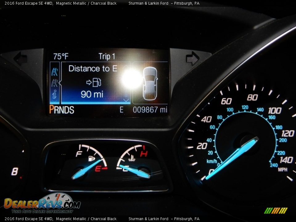 2016 Ford Escape SE 4WD Magnetic Metallic / Charcoal Black Photo #25