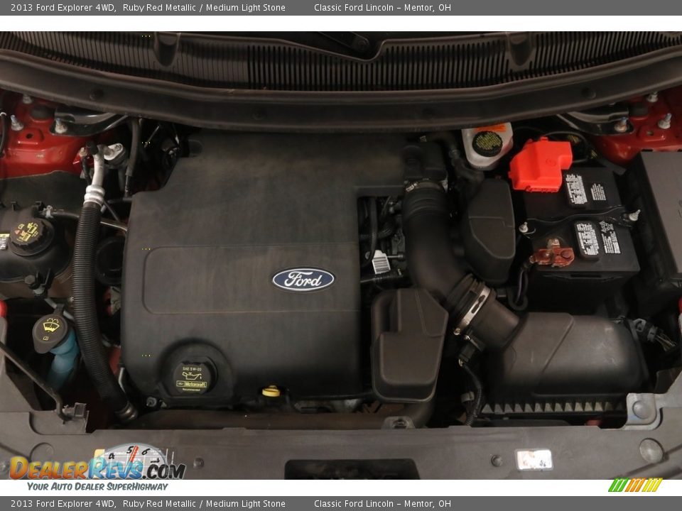 2013 Ford Explorer 4WD Ruby Red Metallic / Medium Light Stone Photo #17