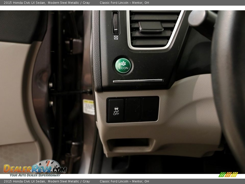 2015 Honda Civic LX Sedan Modern Steel Metallic / Gray Photo #5
