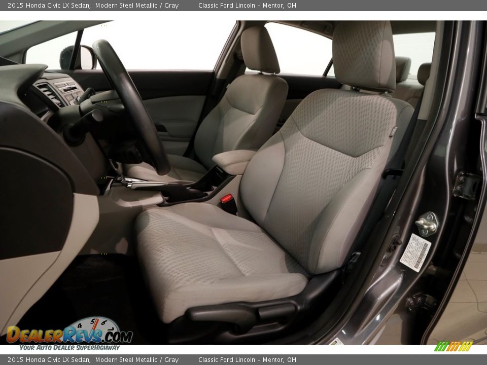 2015 Honda Civic LX Sedan Modern Steel Metallic / Gray Photo #6