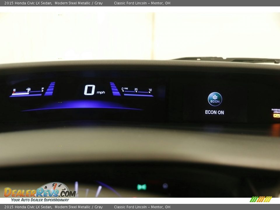 2015 Honda Civic LX Sedan Modern Steel Metallic / Gray Photo #8