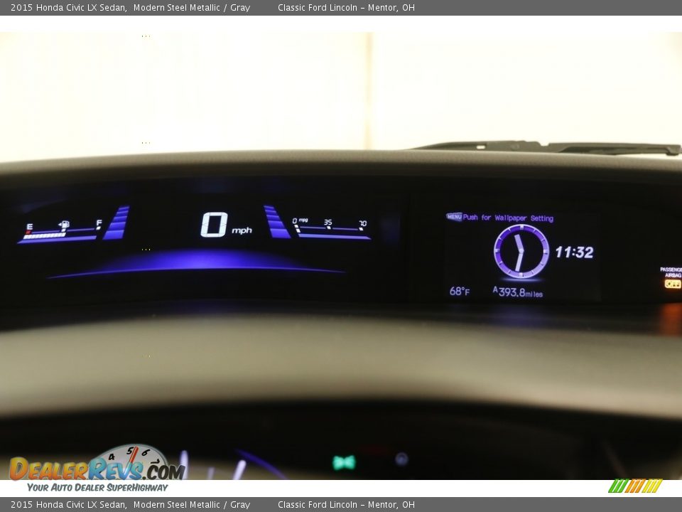 2015 Honda Civic LX Sedan Modern Steel Metallic / Gray Photo #9
