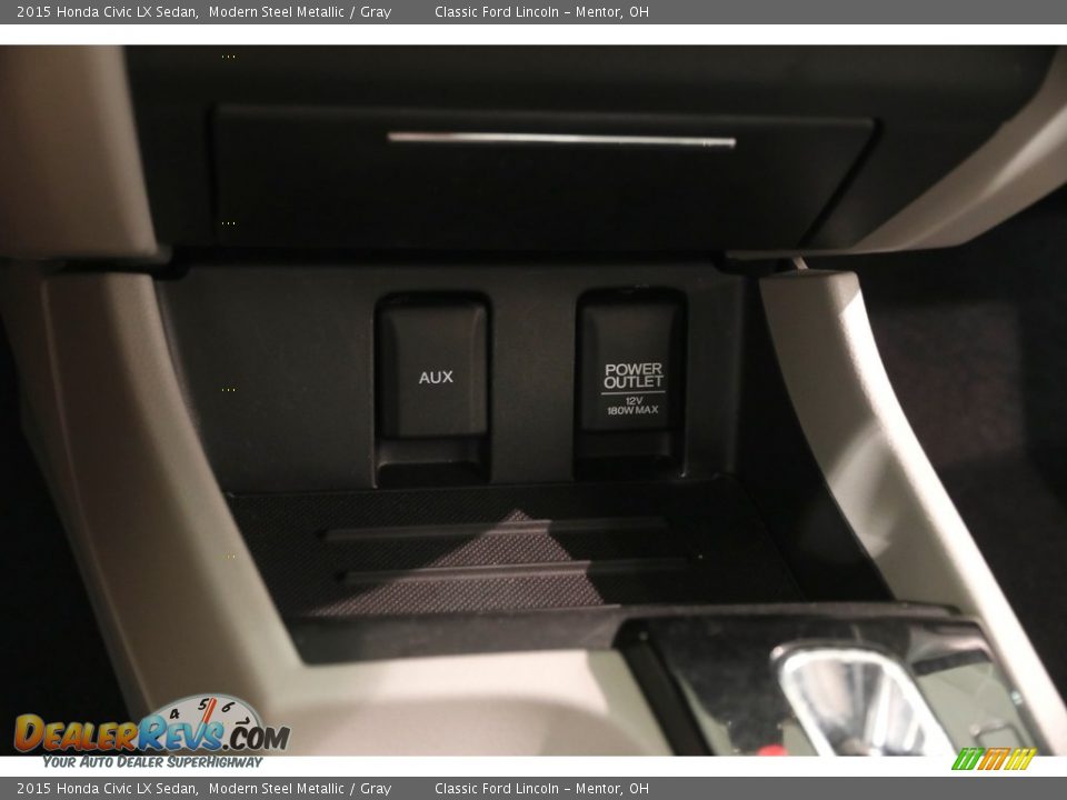2015 Honda Civic LX Sedan Modern Steel Metallic / Gray Photo #13