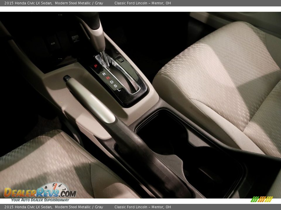 2015 Honda Civic LX Sedan Modern Steel Metallic / Gray Photo #14