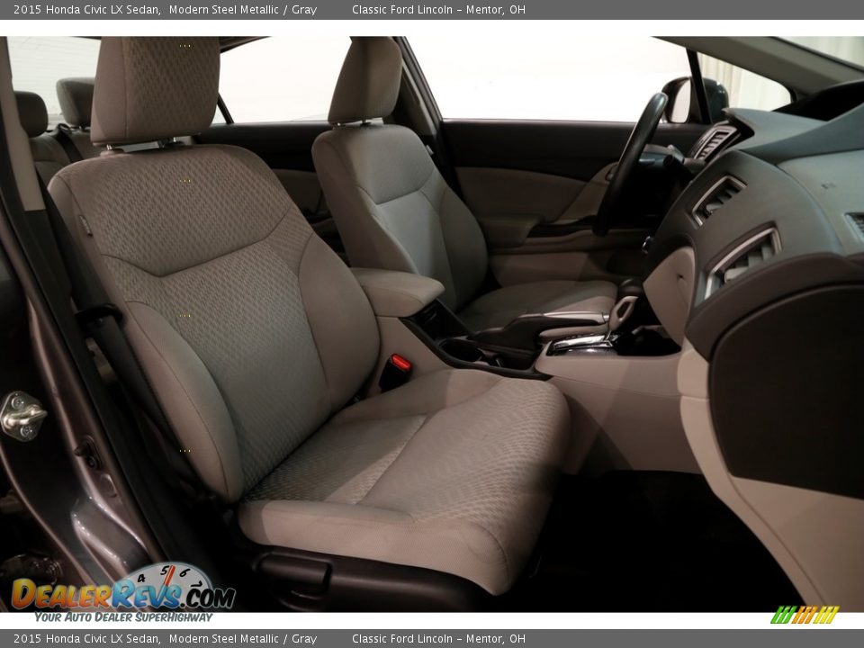 2015 Honda Civic LX Sedan Modern Steel Metallic / Gray Photo #15
