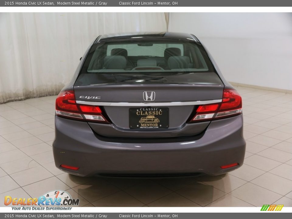 2015 Honda Civic LX Sedan Modern Steel Metallic / Gray Photo #18