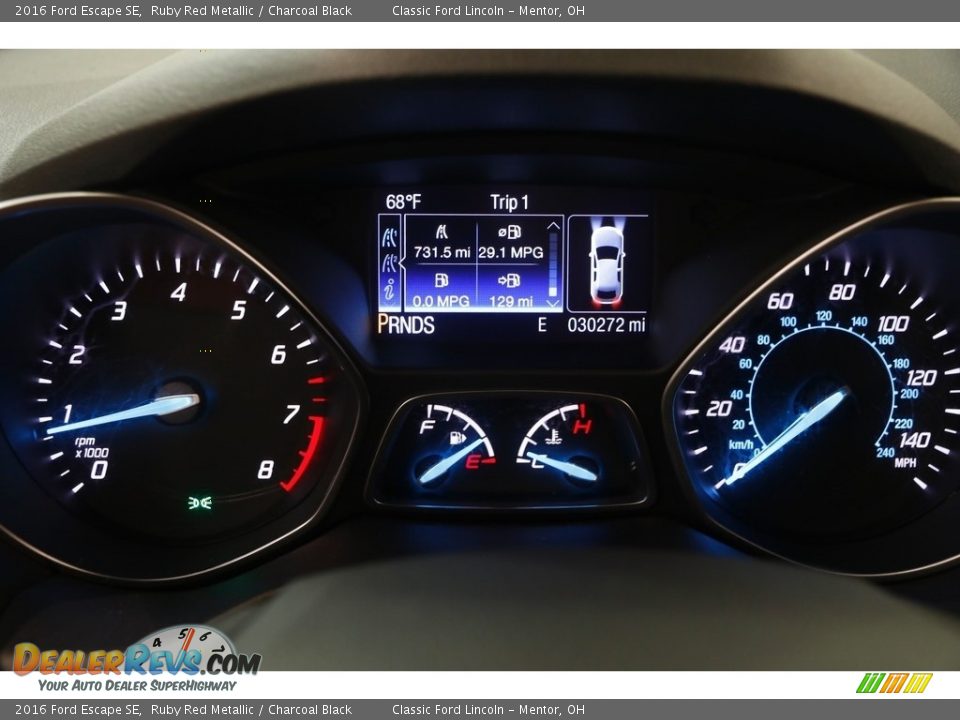 2016 Ford Escape SE Ruby Red Metallic / Charcoal Black Photo #7