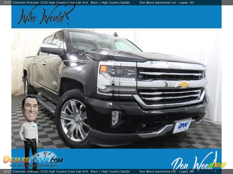 2017 Chevrolet Silverado 1500 High Country Crew Cab 4x4 Black / High Country Saddle Photo #1