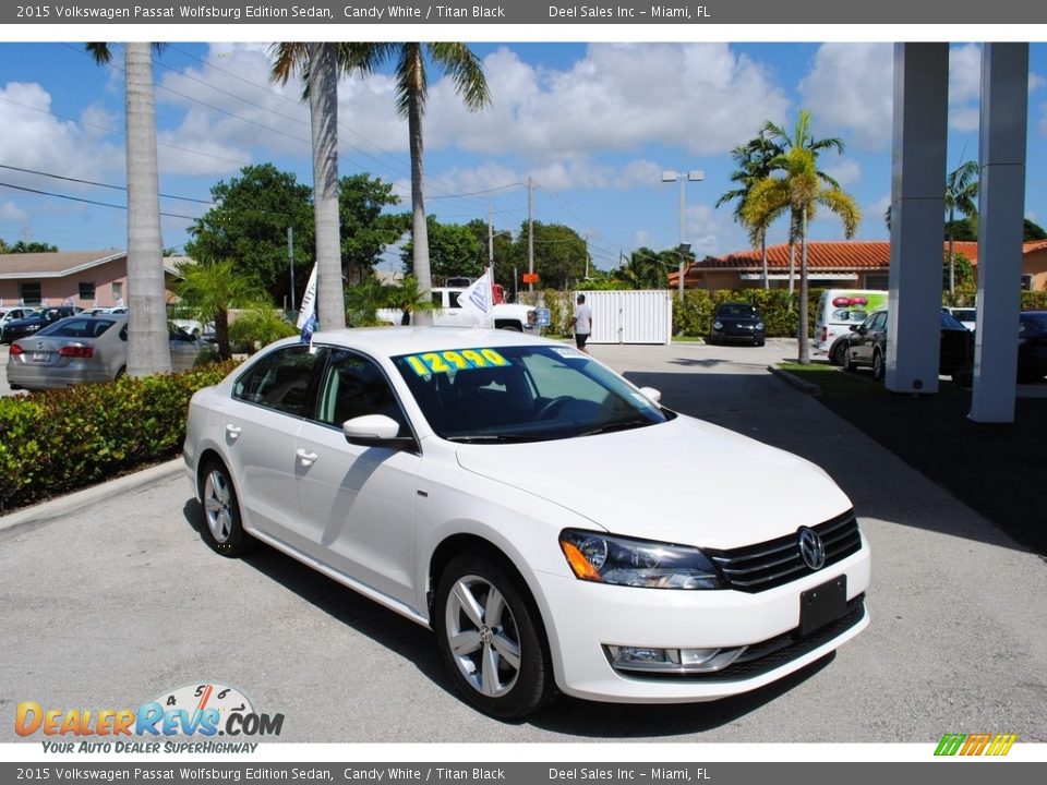 2015 Volkswagen Passat Wolfsburg Edition Sedan Candy White / Titan Black Photo #1