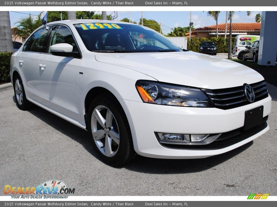 2015 Volkswagen Passat Wolfsburg Edition Sedan Candy White / Titan Black Photo #2