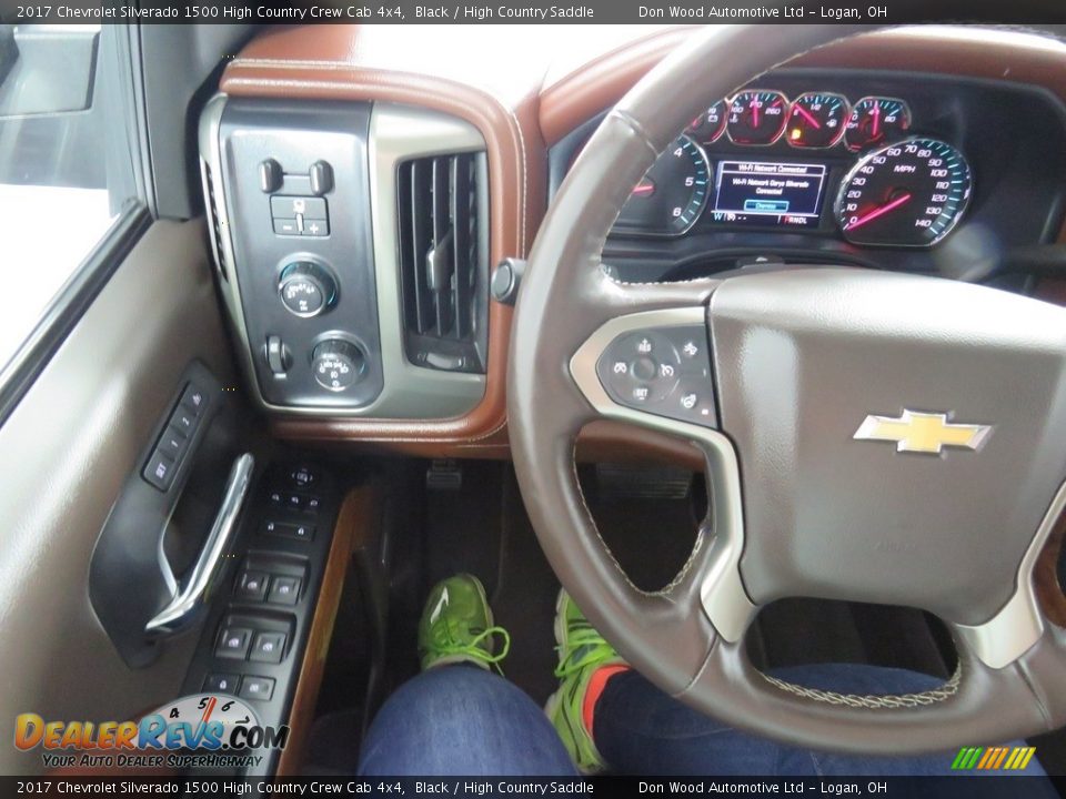 2017 Chevrolet Silverado 1500 High Country Crew Cab 4x4 Black / High Country Saddle Photo #28