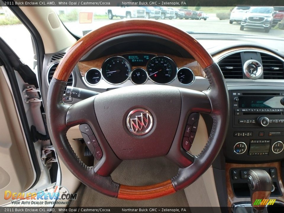 2011 Buick Enclave CXL AWD White Opal / Cashmere/Cocoa Photo #24