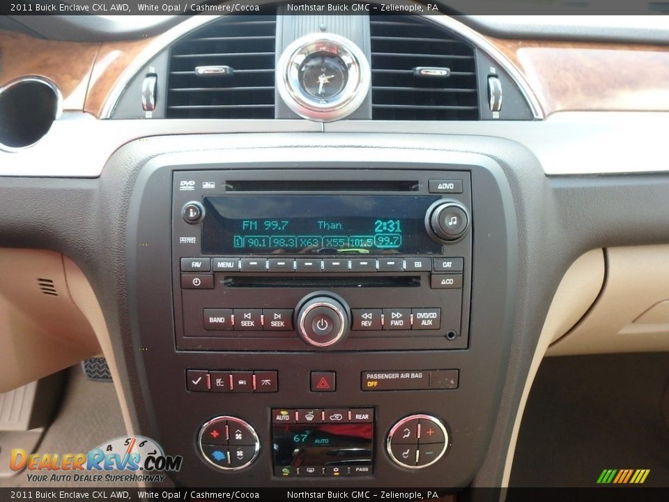 2011 Buick Enclave CXL AWD White Opal / Cashmere/Cocoa Photo #27
