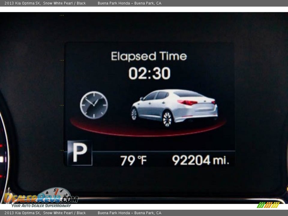 2013 Kia Optima SX Snow White Pearl / Black Photo #6