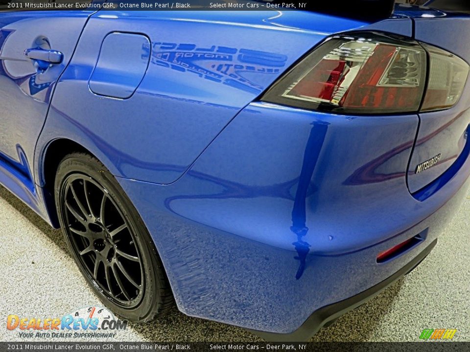 2011 Mitsubishi Lancer Evolution GSR Octane Blue Pearl / Black Photo #7