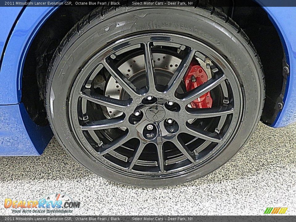 2011 Mitsubishi Lancer Evolution GSR Octane Blue Pearl / Black Photo #13