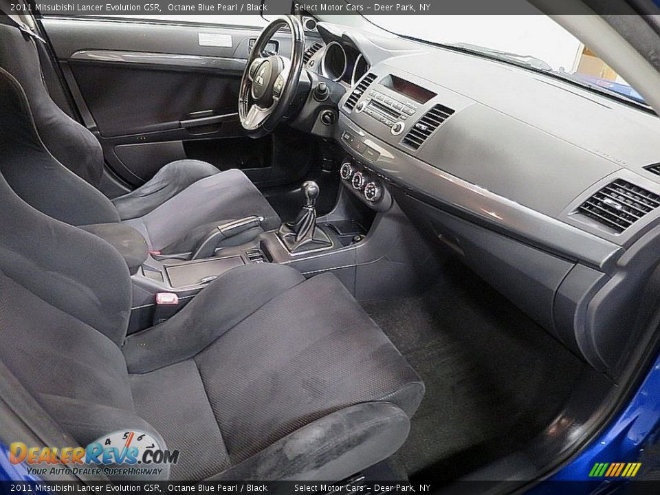 2011 Mitsubishi Lancer Evolution GSR Octane Blue Pearl / Black Photo #14