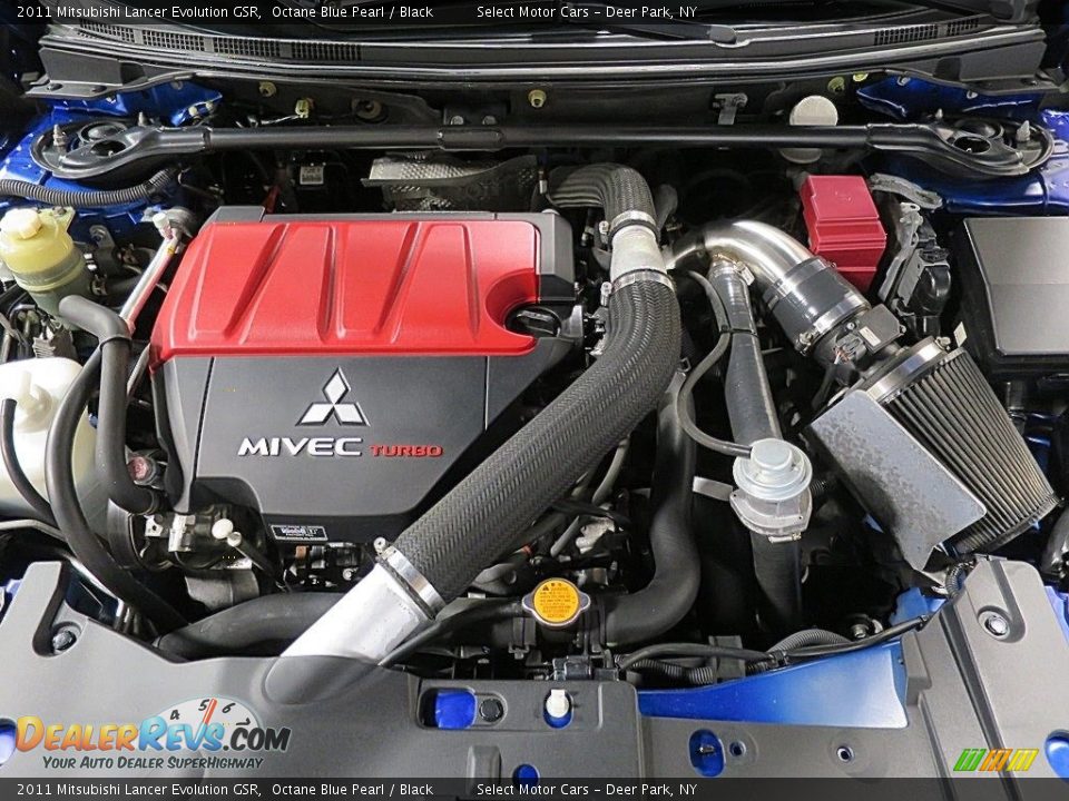 2011 Mitsubishi Lancer Evolution GSR Octane Blue Pearl / Black Photo #24
