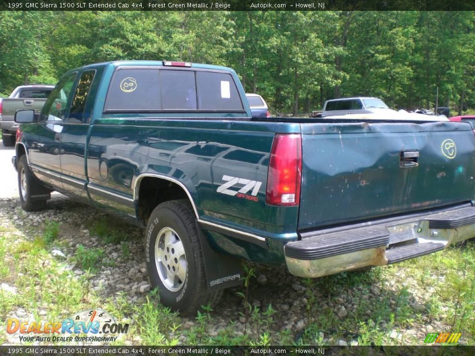 1995 GMC Sierra 1500 SLT Extended Cab 4x4 Forest Green Metallic / Beige Photo #4