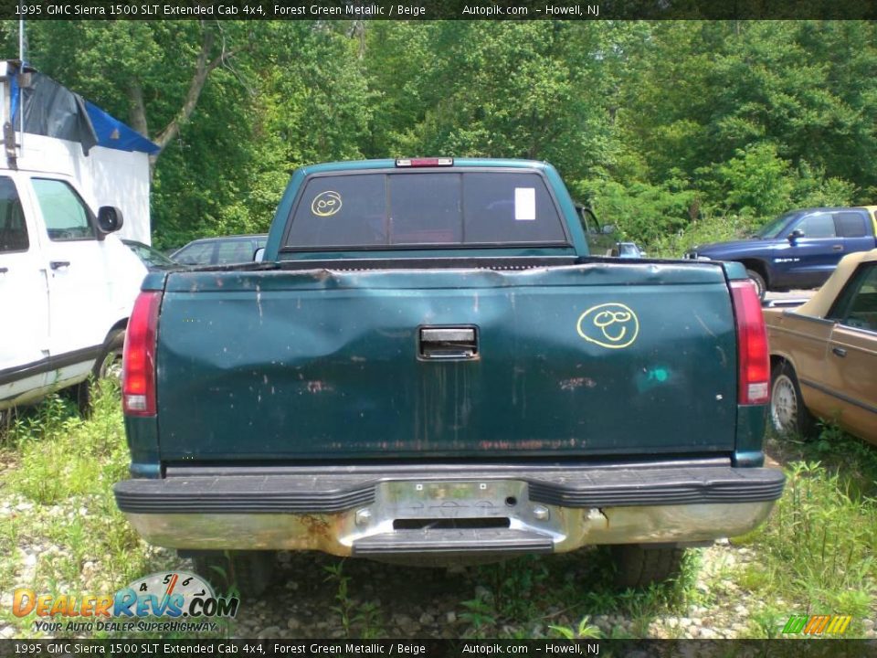 1995 GMC Sierra 1500 SLT Extended Cab 4x4 Forest Green Metallic / Beige Photo #5