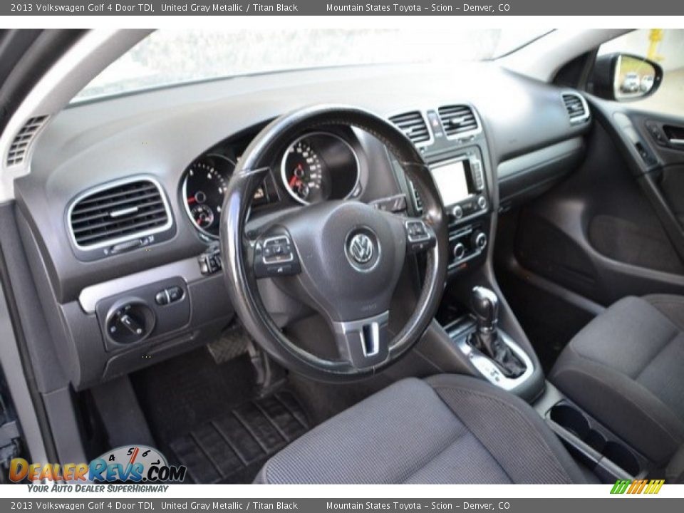 2013 Volkswagen Golf 4 Door TDI United Gray Metallic / Titan Black Photo #10