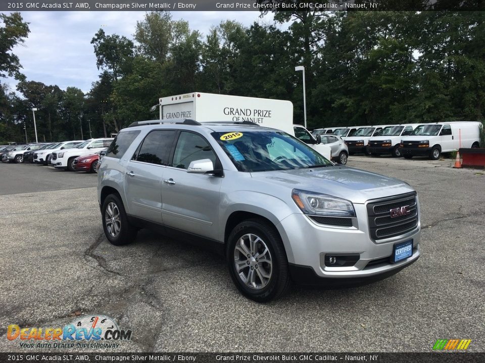 2015 GMC Acadia SLT AWD Champagne Silver Metallic / Ebony Photo #1