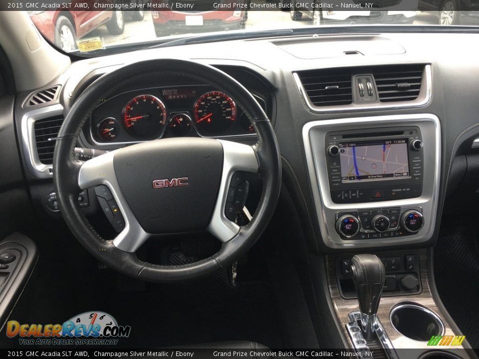 2015 GMC Acadia SLT AWD Champagne Silver Metallic / Ebony Photo #12