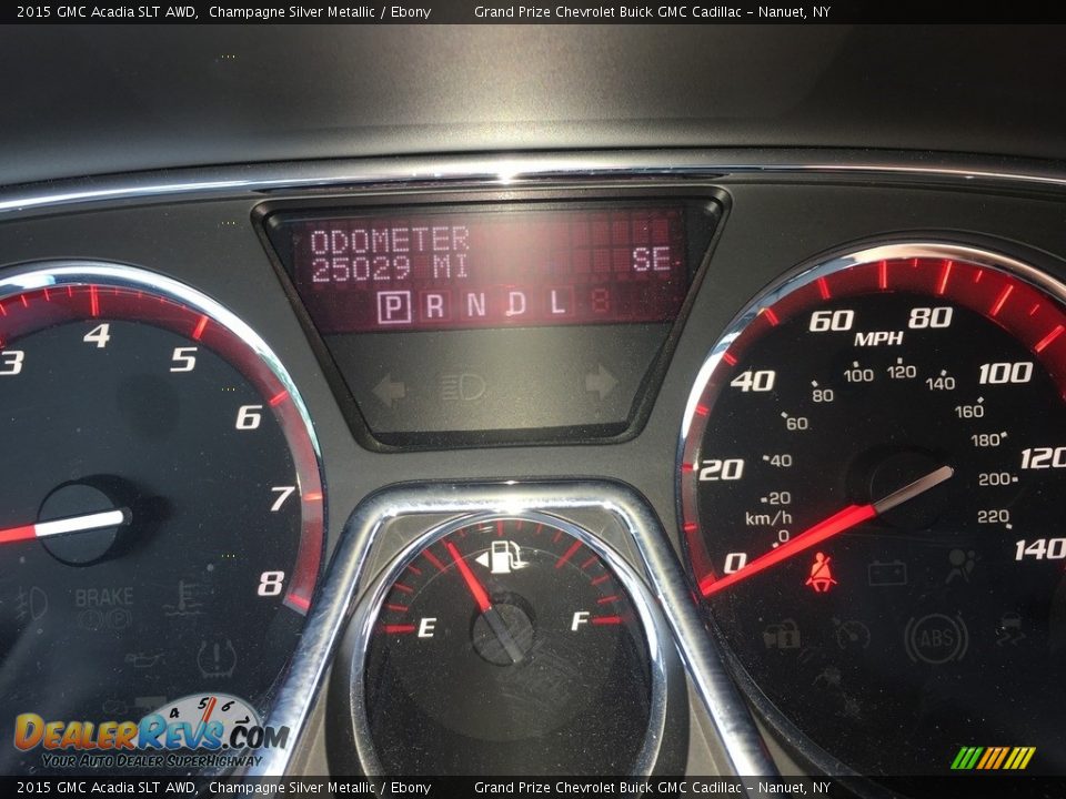 2015 GMC Acadia SLT AWD Champagne Silver Metallic / Ebony Photo #14