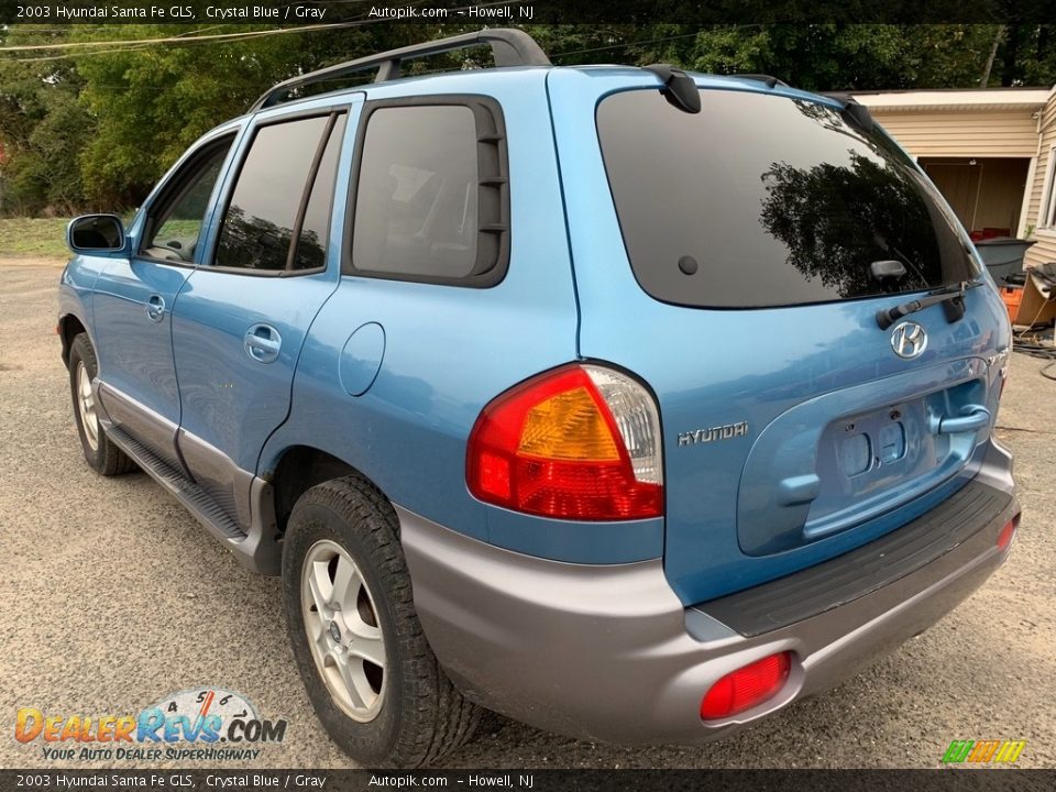 2003 Hyundai Santa Fe GLS Crystal Blue / Gray Photo #3