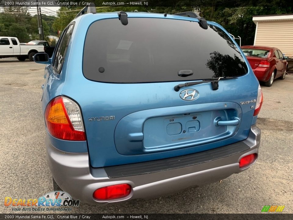 2003 Hyundai Santa Fe GLS Crystal Blue / Gray Photo #4