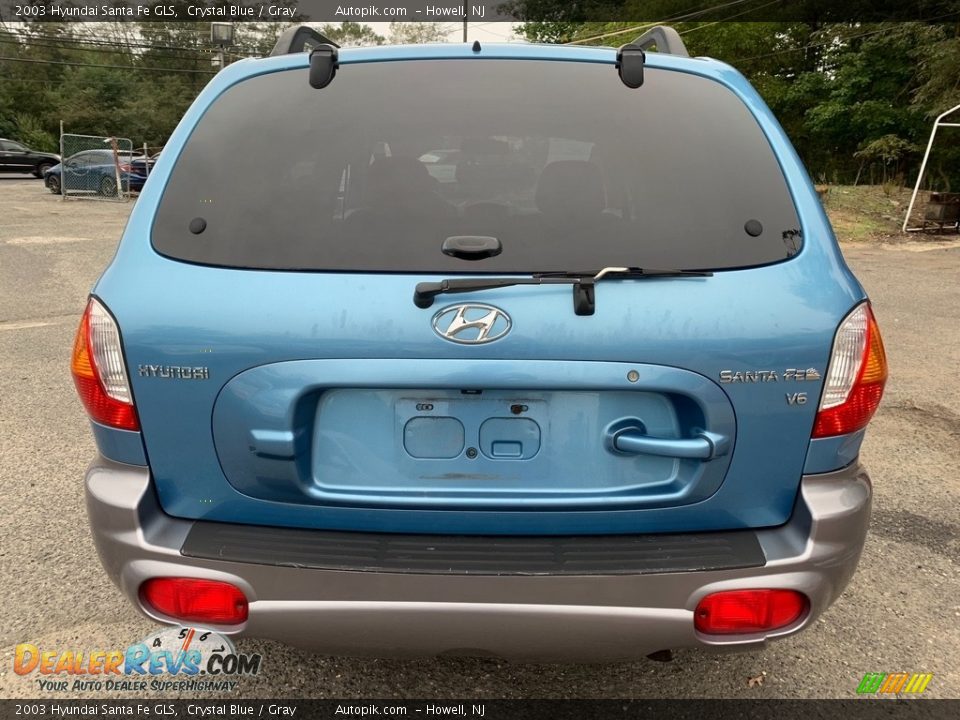 2003 Hyundai Santa Fe GLS Crystal Blue / Gray Photo #5