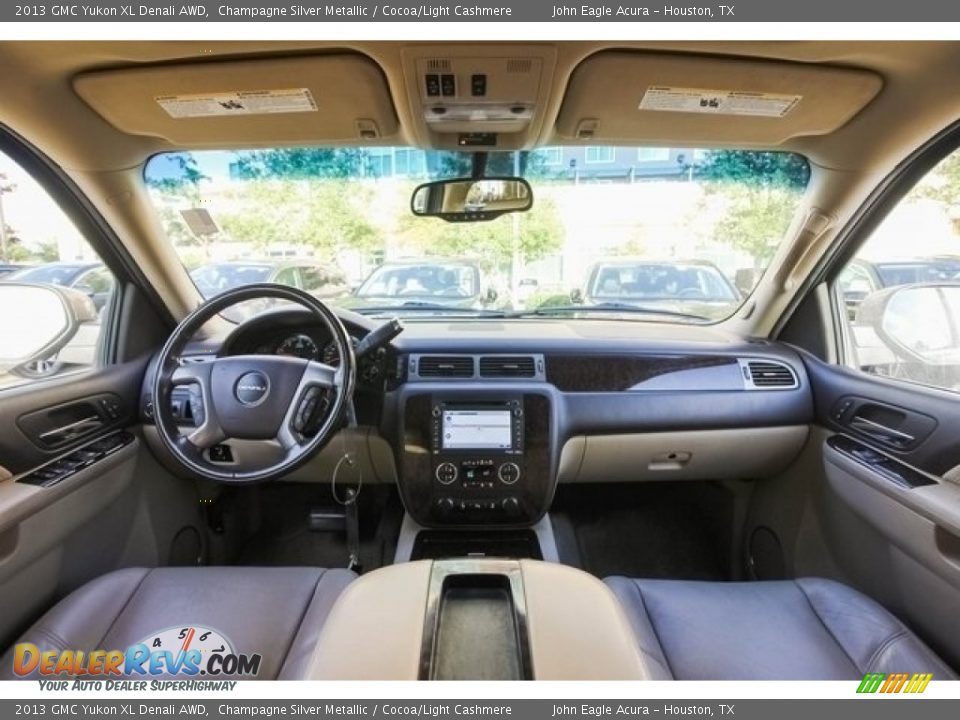 2013 GMC Yukon XL Denali AWD Champagne Silver Metallic / Cocoa/Light Cashmere Photo #9
