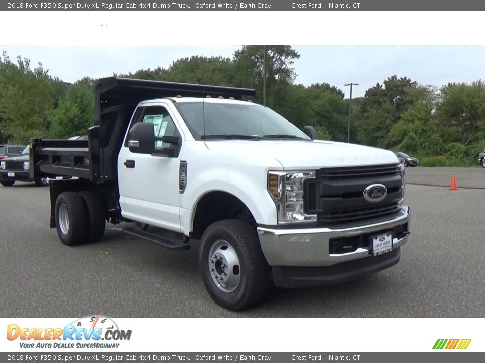 2018 Ford F350 Super Duty XL Regular Cab 4x4 Dump Truck Oxford White / Earth Gray Photo #1