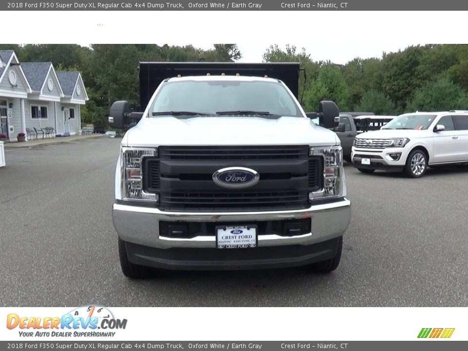 2018 Ford F350 Super Duty XL Regular Cab 4x4 Dump Truck Oxford White / Earth Gray Photo #2