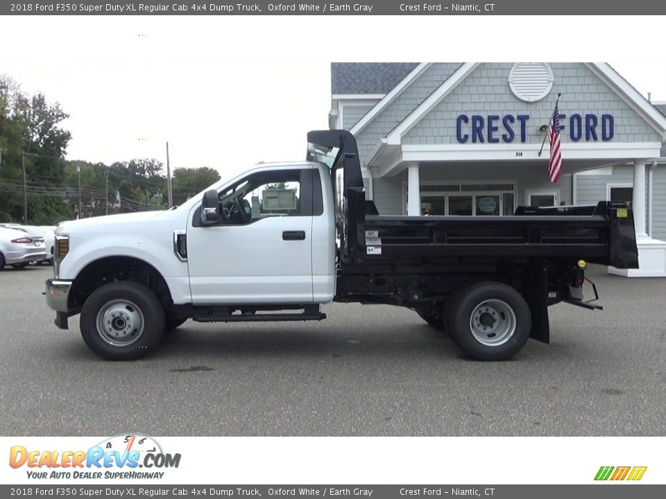 2018 Ford F350 Super Duty XL Regular Cab 4x4 Dump Truck Oxford White / Earth Gray Photo #4