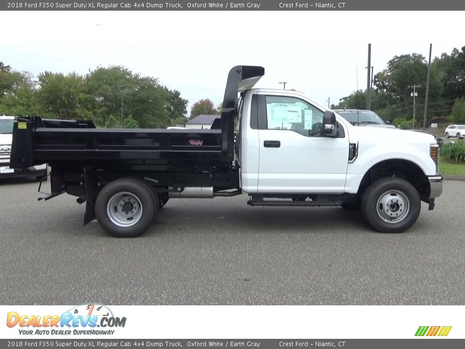 2018 Ford F350 Super Duty XL Regular Cab 4x4 Dump Truck Oxford White / Earth Gray Photo #8