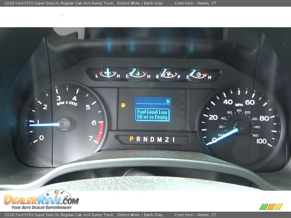 2018 Ford F350 Super Duty XL Regular Cab 4x4 Dump Truck Oxford White / Earth Gray Photo #12