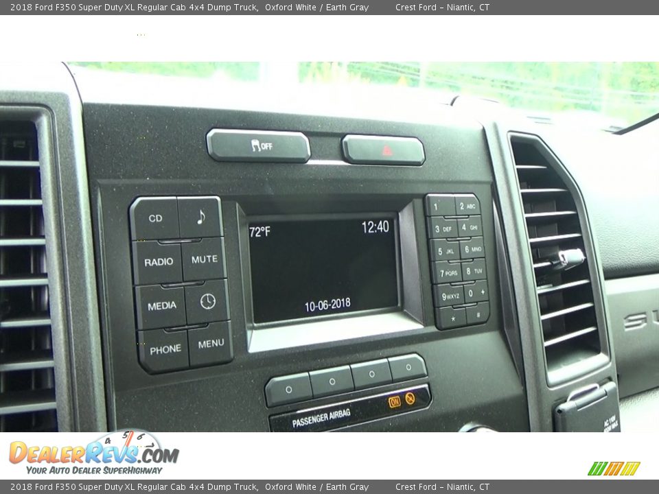 2018 Ford F350 Super Duty XL Regular Cab 4x4 Dump Truck Oxford White / Earth Gray Photo #13