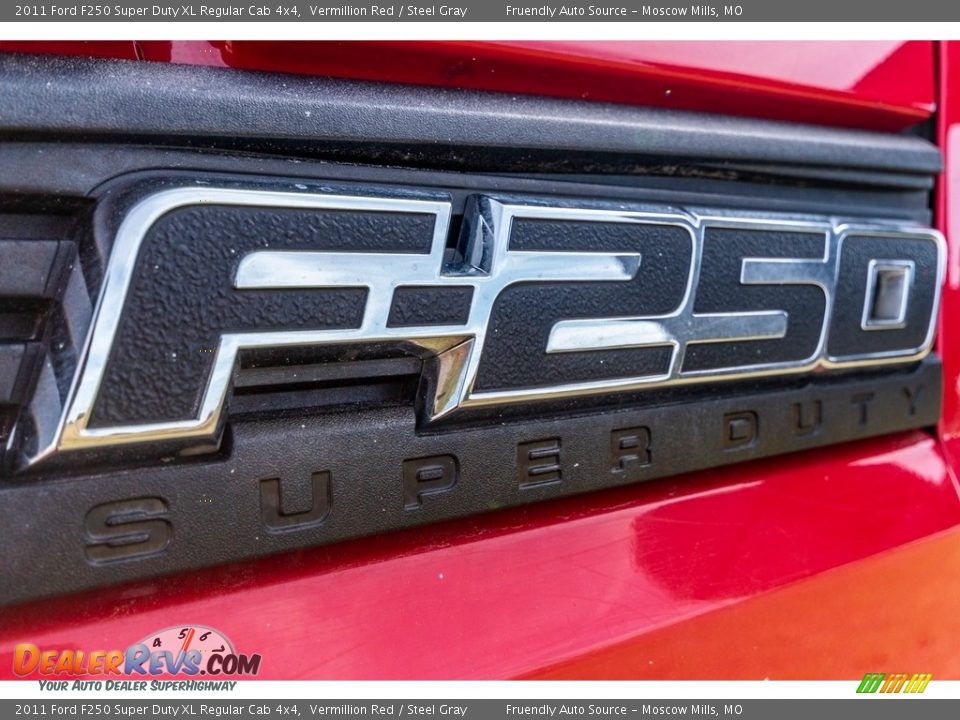 2011 Ford F250 Super Duty XL Regular Cab 4x4 Vermillion Red / Steel Gray Photo #35