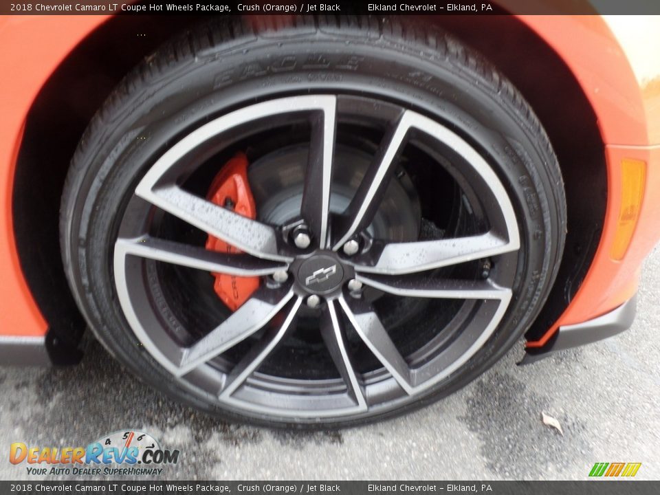 2018 Chevrolet Camaro LT Coupe Hot Wheels Package Crush (Orange) / Jet Black Photo #15