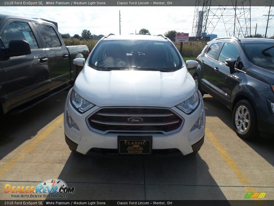 2018 Ford EcoSport SE White Platinum / Medium Light Stone Photo #2