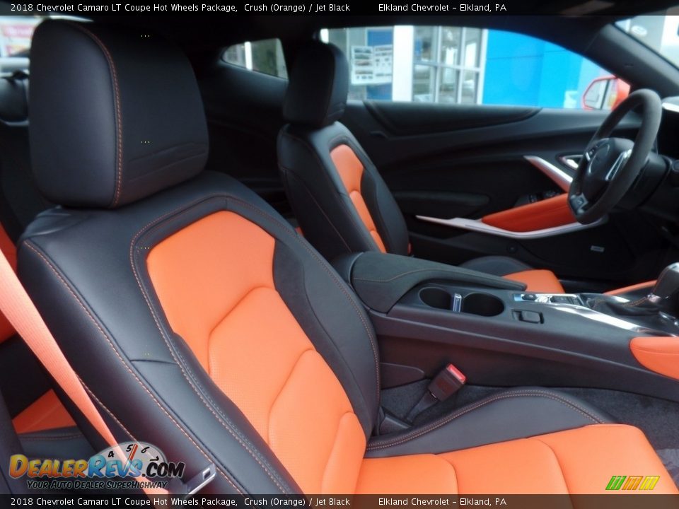2018 Chevrolet Camaro LT Coupe Hot Wheels Package Crush (Orange) / Jet Black Photo #17