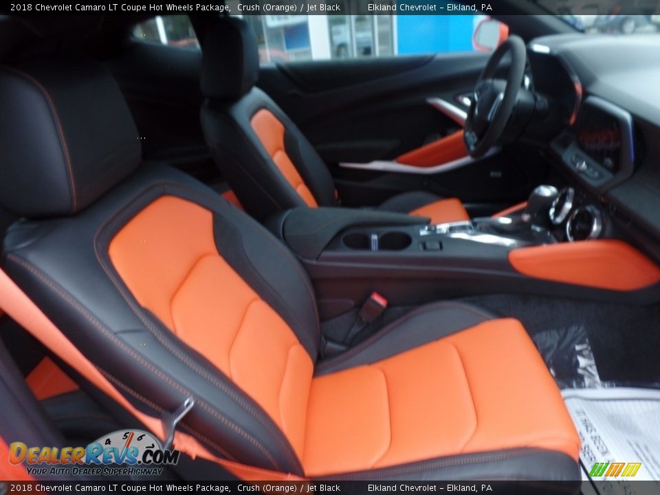 2018 Chevrolet Camaro LT Coupe Hot Wheels Package Crush (Orange) / Jet Black Photo #19
