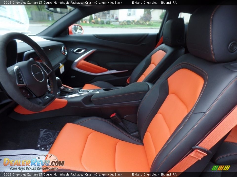 2018 Chevrolet Camaro LT Coupe Hot Wheels Package Crush (Orange) / Jet Black Photo #21